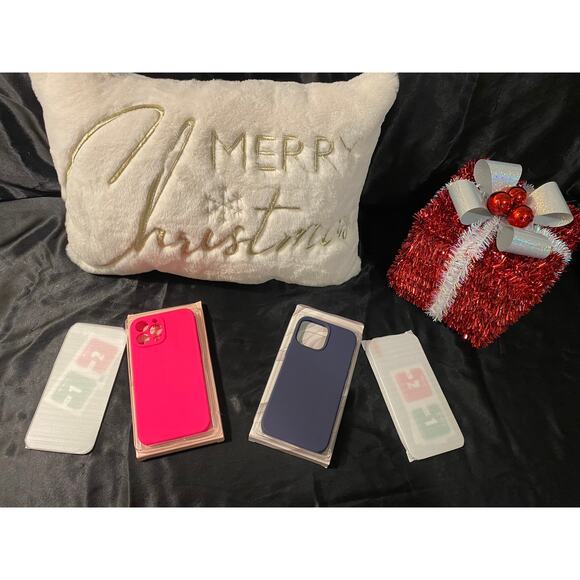 Brand New iPhone 13 Pro Max with Screen Protectors- Navy Blue or Pink Soft Touch - Picture 1 of 3